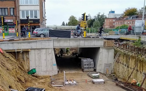 Fietstunnel onder Tiensesteenweg